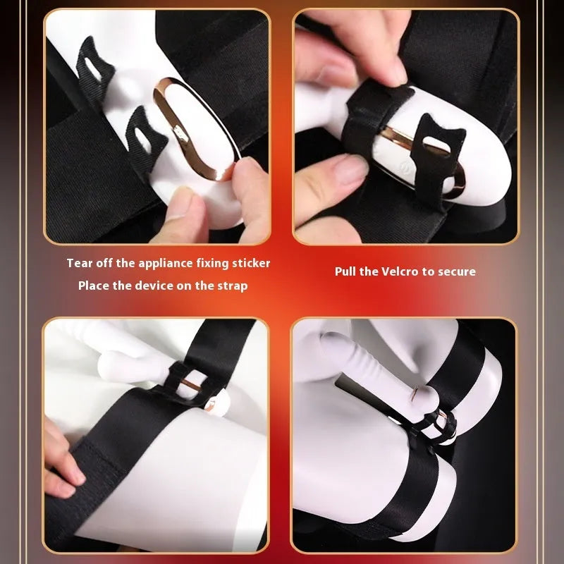 Black knitted belt adult strap for personal intimate exploration