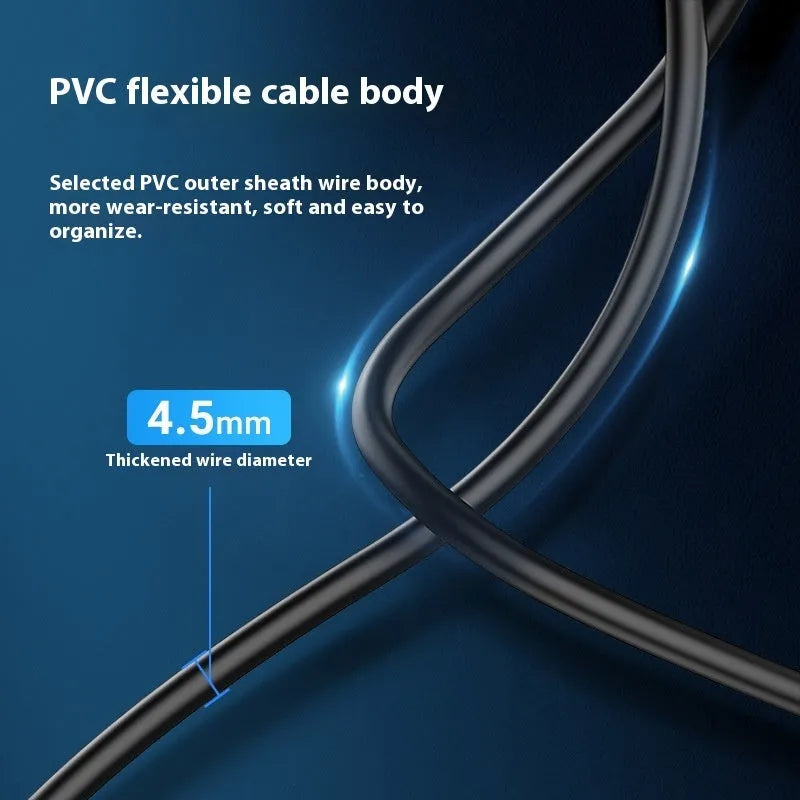 Black USB A male to AM extension cable with straight head design