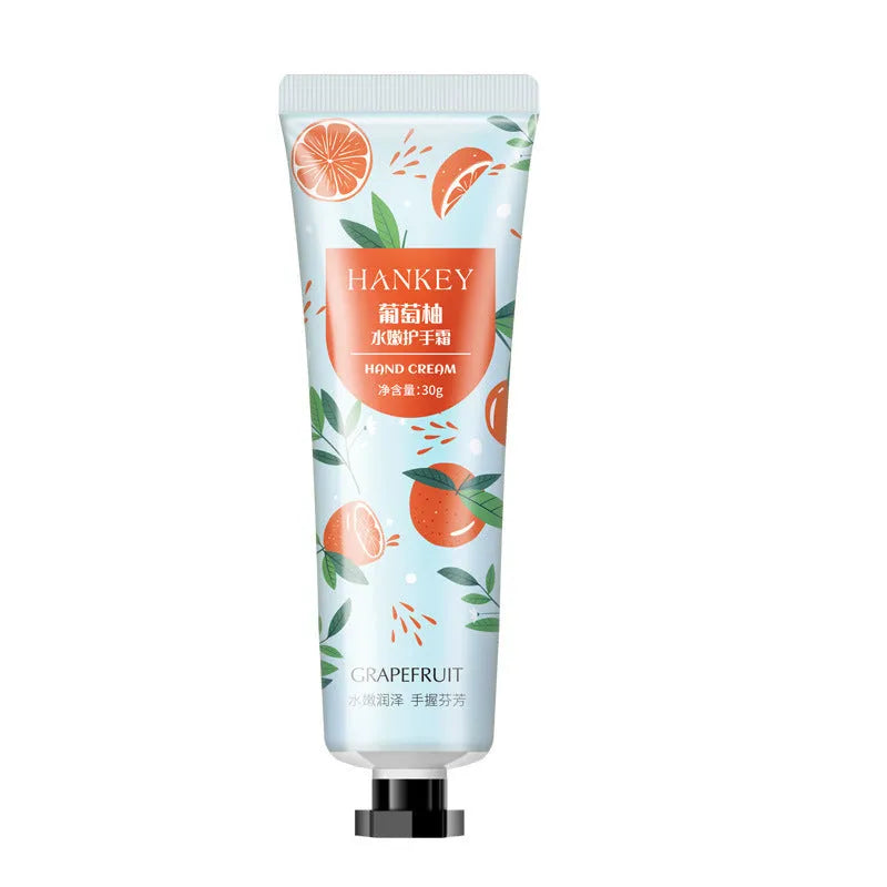 30g tube of fruit hand cream for moisturising and nourishing dry skin with multiple fragrance options