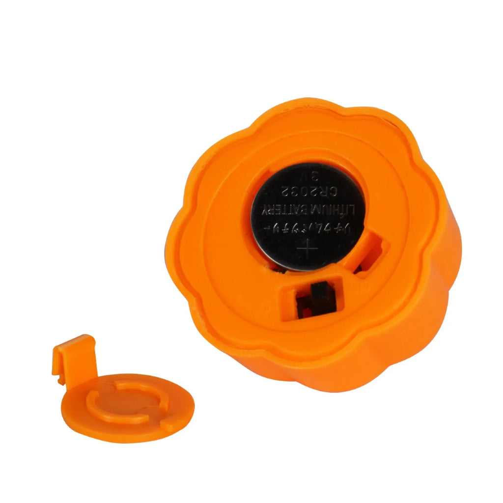 Yellow LED pumpkin light 4.9 x 4.3 cm PP injection moulded 12 pack for Halloween and Christmas