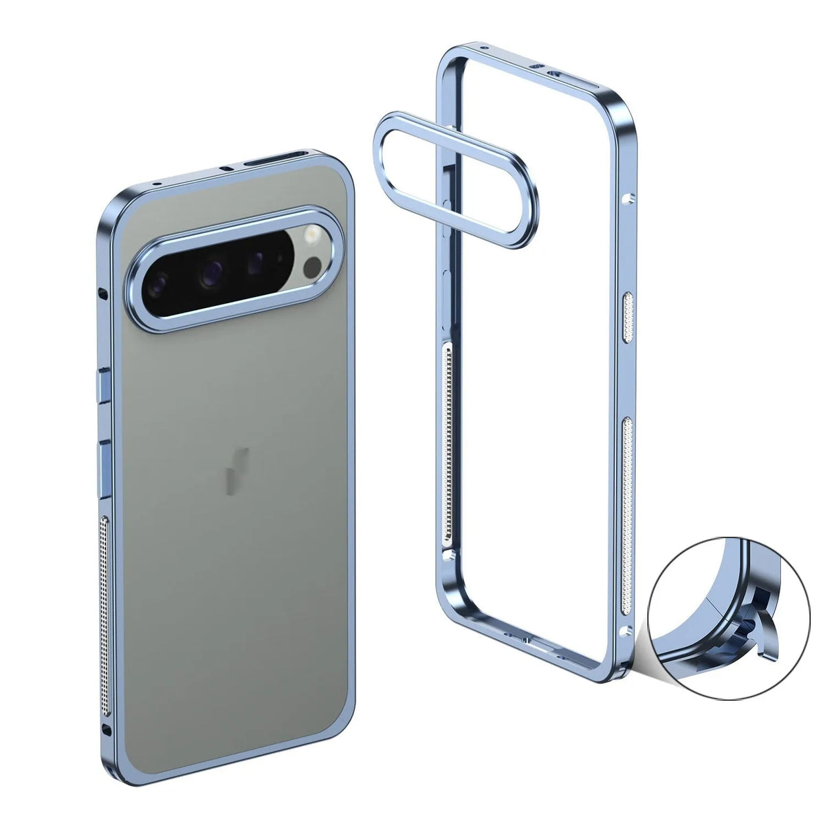 Aluminium alloy phone case for Google Pixel 9 Pro XL with heat dissipation function and protective lens case