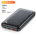 Essager portable power bank with 10000mAh capacity in black colour on a surface