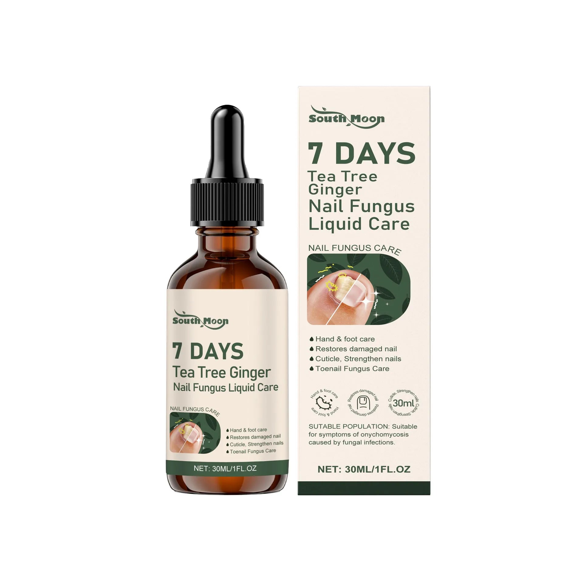30ml nail care solution bottle for daily brightening and nourishing application