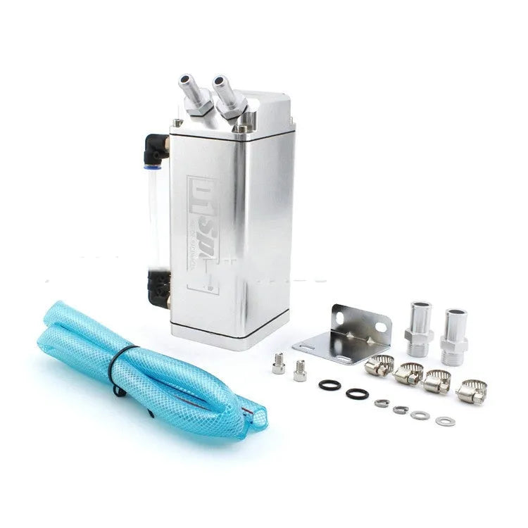Car modification oil catch tank in spray can design showing colour options