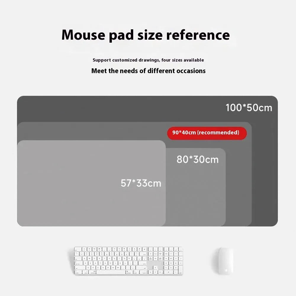 Japanese samurai design gaming mouse pad on desk with non-slip cloth surface