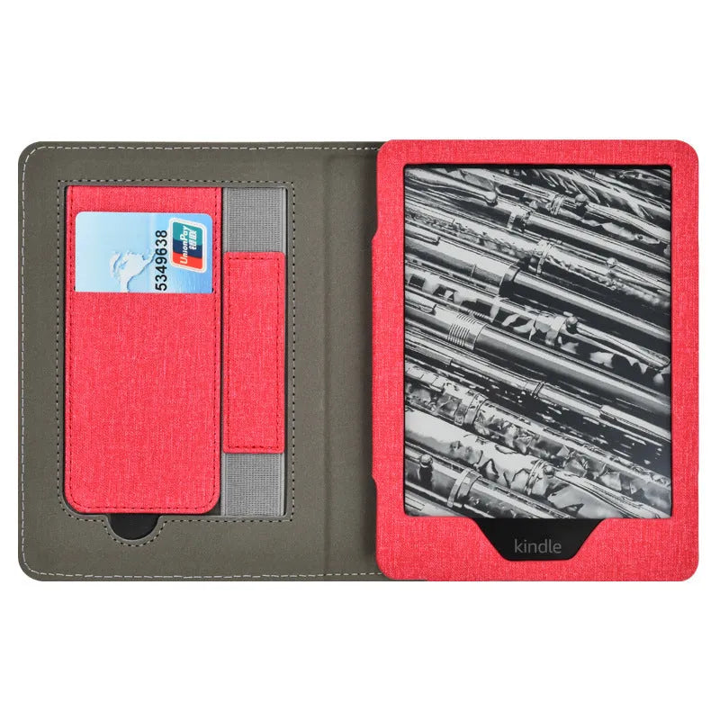 Imitation leather protective case with bracket for KPW5, available in 10 colours including pink and black