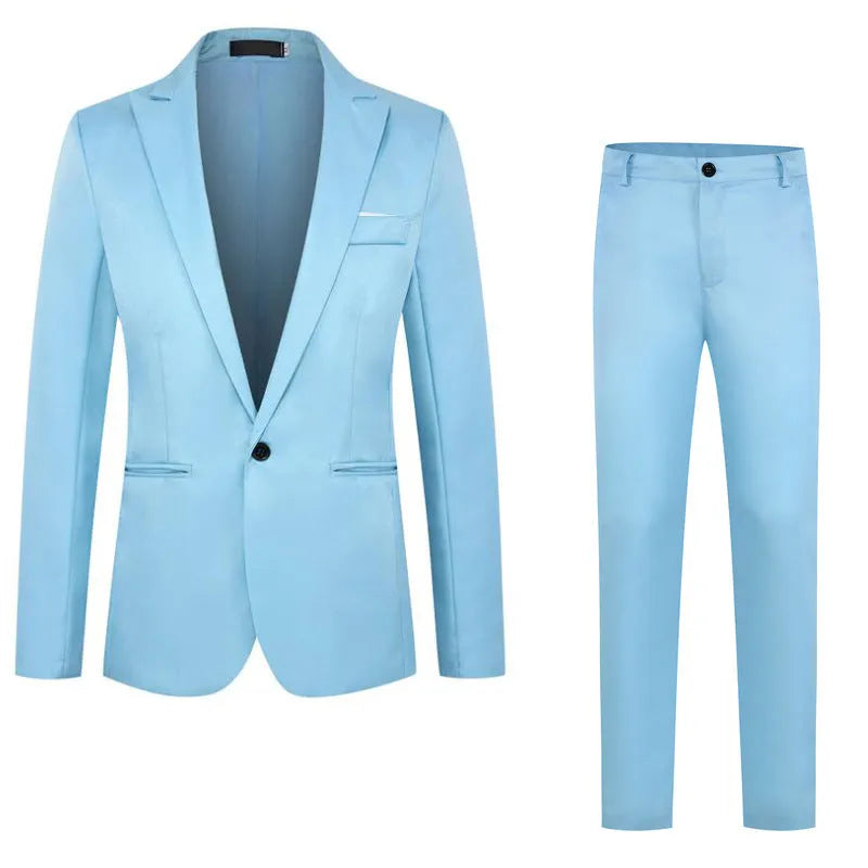 Men's loose wedding suit jacket in acetate fibre available in multiple colours