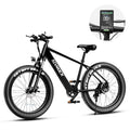 SIVROCK V1 electric mountain bike black 26x4.0 fat tyres 1000W motor aluminium frame LCD display