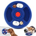 Grey and blue PP plastic dog slow feeder bowl with anti-slip pads
