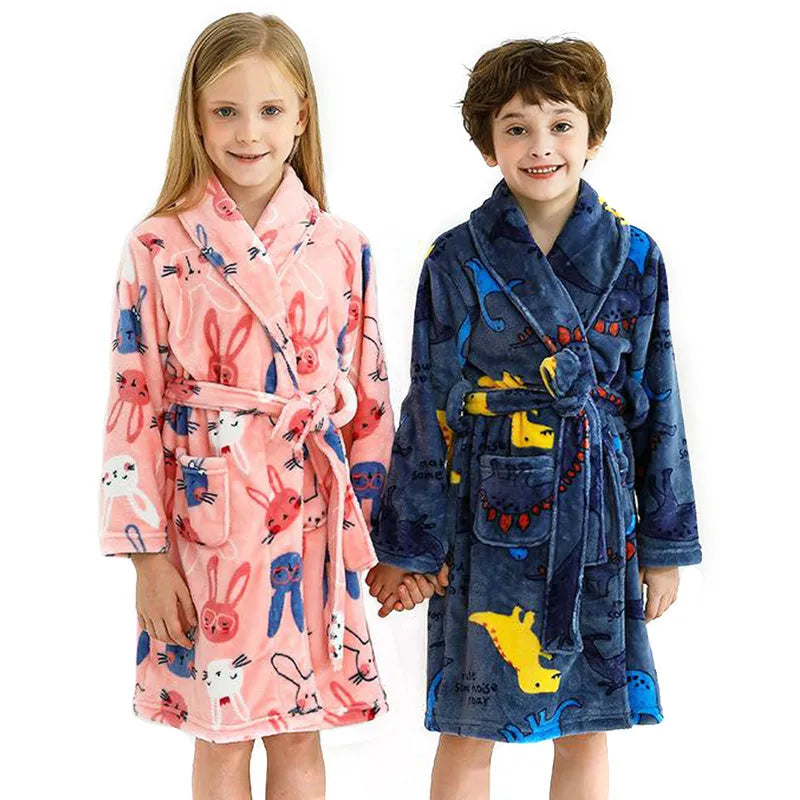 Children's autumn winter flannel pyjamas in purple mermaid design, unisex, sizes 110-170cm
