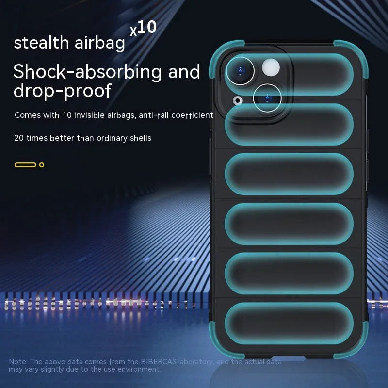 Anti-fall skin feeling TPU PC mobile phone shell back cover for iPhone, black colour