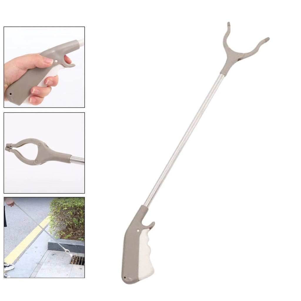 40cm stainless steel garbage picker pliers with plastic handle for outdoor litter collection