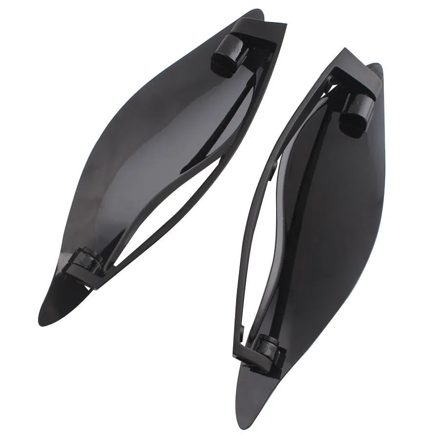 ABS windshield side wing set for Harley glide three-wheel motorcycles in black or smoked colour