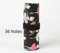 Ballet girl printed canvas rolling pencil case showing square design with multiple pencil compartments