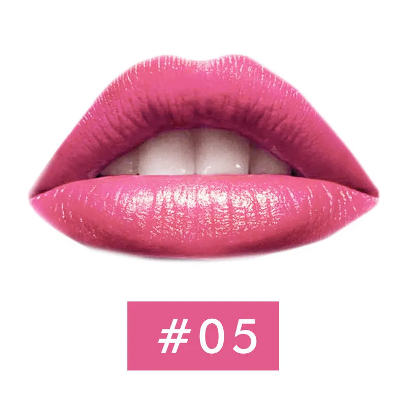 Beauty Creative Styling Mushroom Head Matte Lipstick in Rose Red shade with black tube