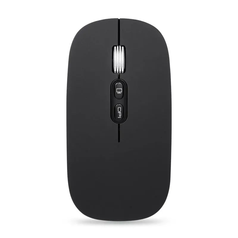 iMice wireless mouse 1600DPI 2.4G rechargeable mini silent mouse black colour top view