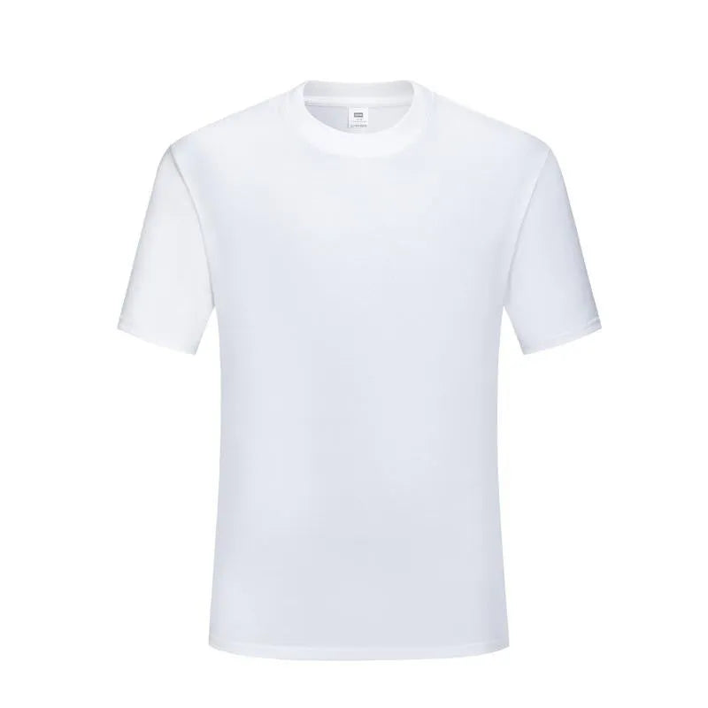 Men's black slim fit cotton round neck t-shirt with short sleeves on hanger