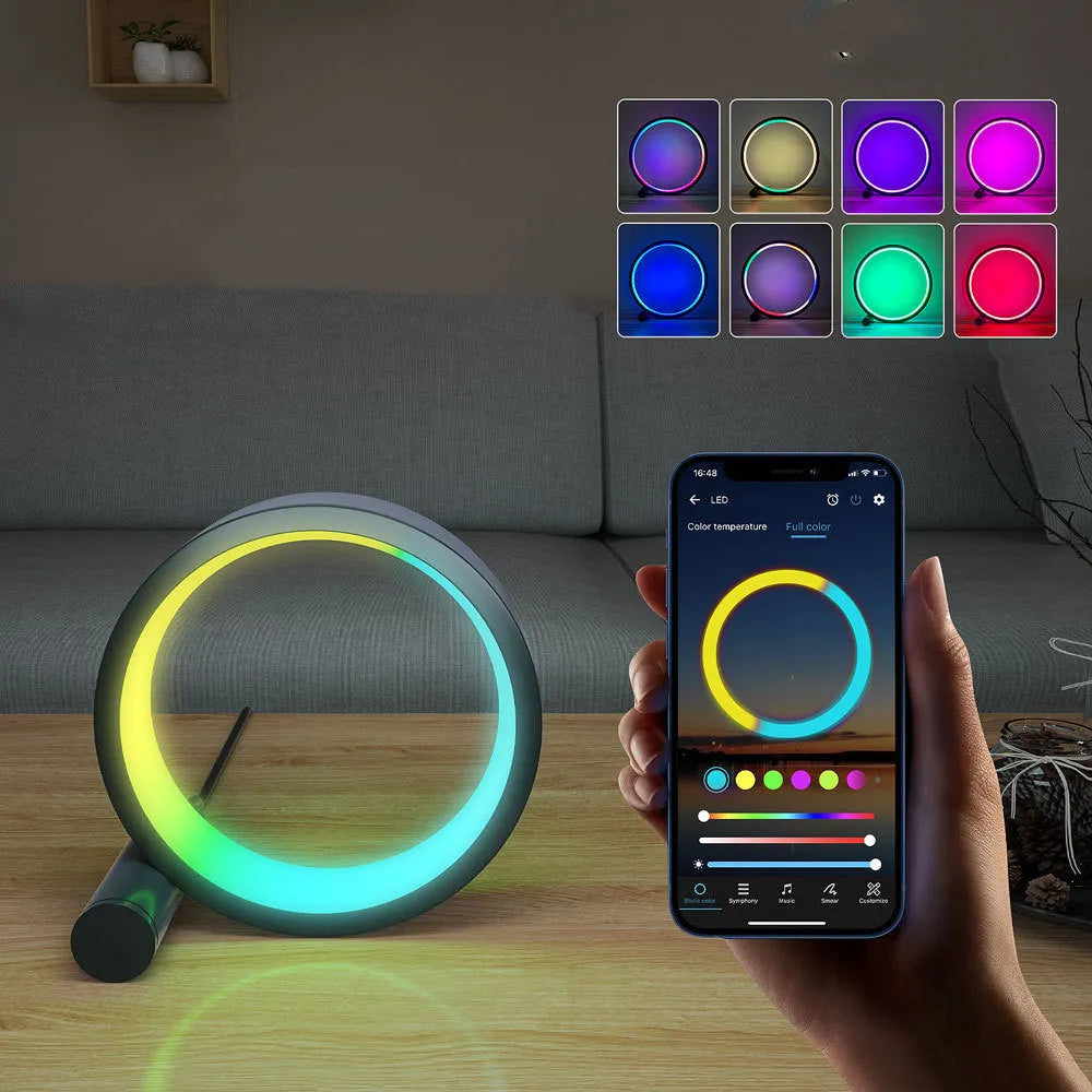 Smart LED music rhythm induction night light with colourful RGB lighting and aluminium alloy body