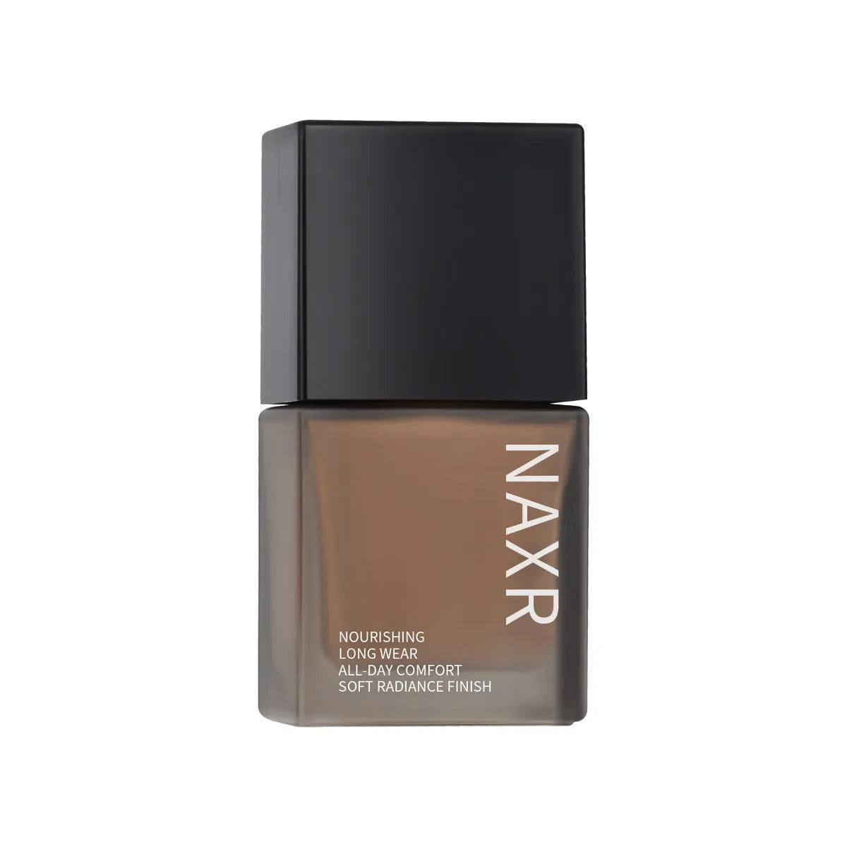 Liquid foundation bottle for oil control and brightening, available in natural color and ivory white shades.