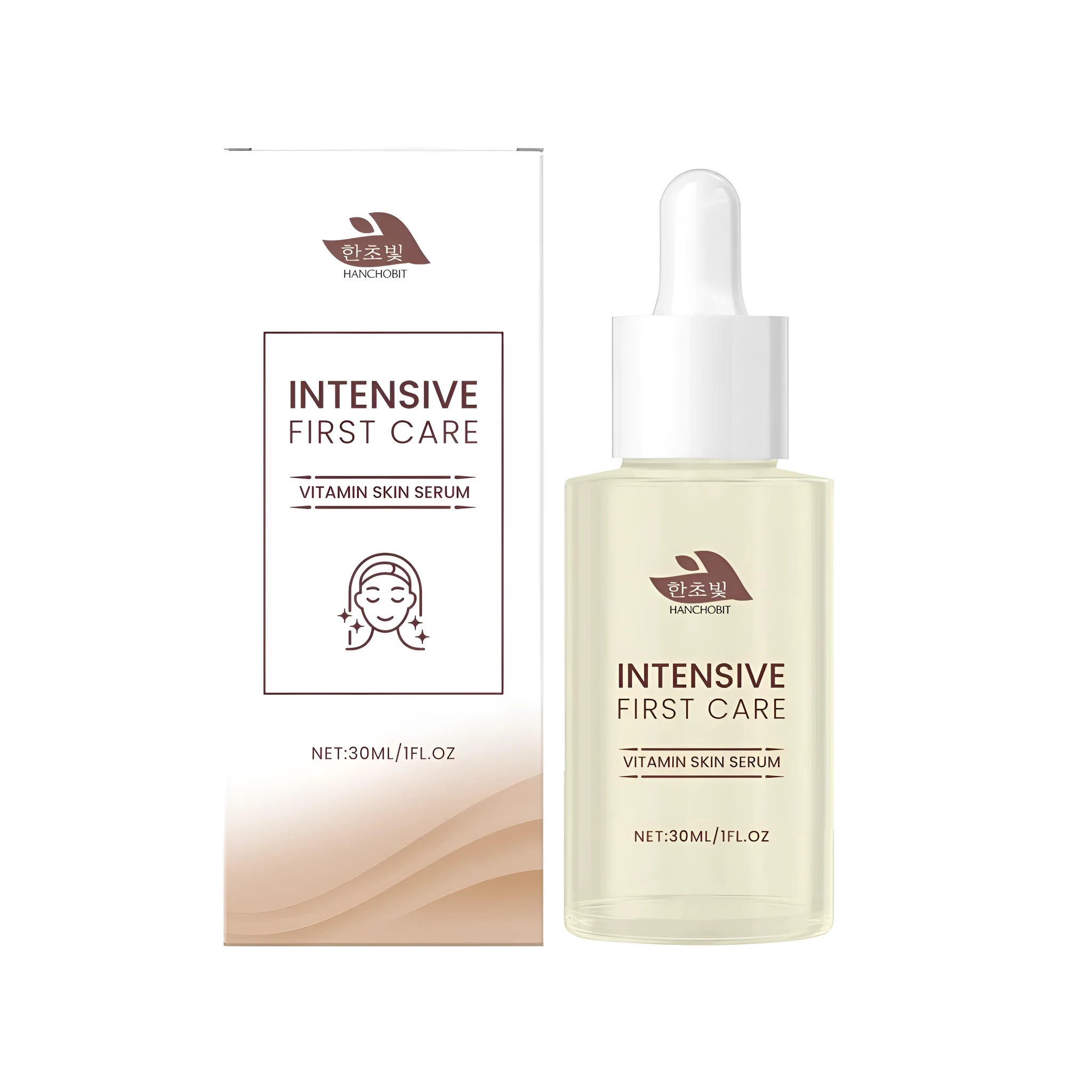 30ml bottle of Vitamin Moisturizing Liquid with vitamin E and sodium hyaluronate