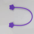Star-shaped silicone magnet wire winder organiser for headphone and computer cables