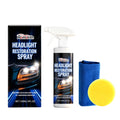 HOMONTH 120ml headlight restoration spray bottle with sponge and towel for cleaning cloudy lenses