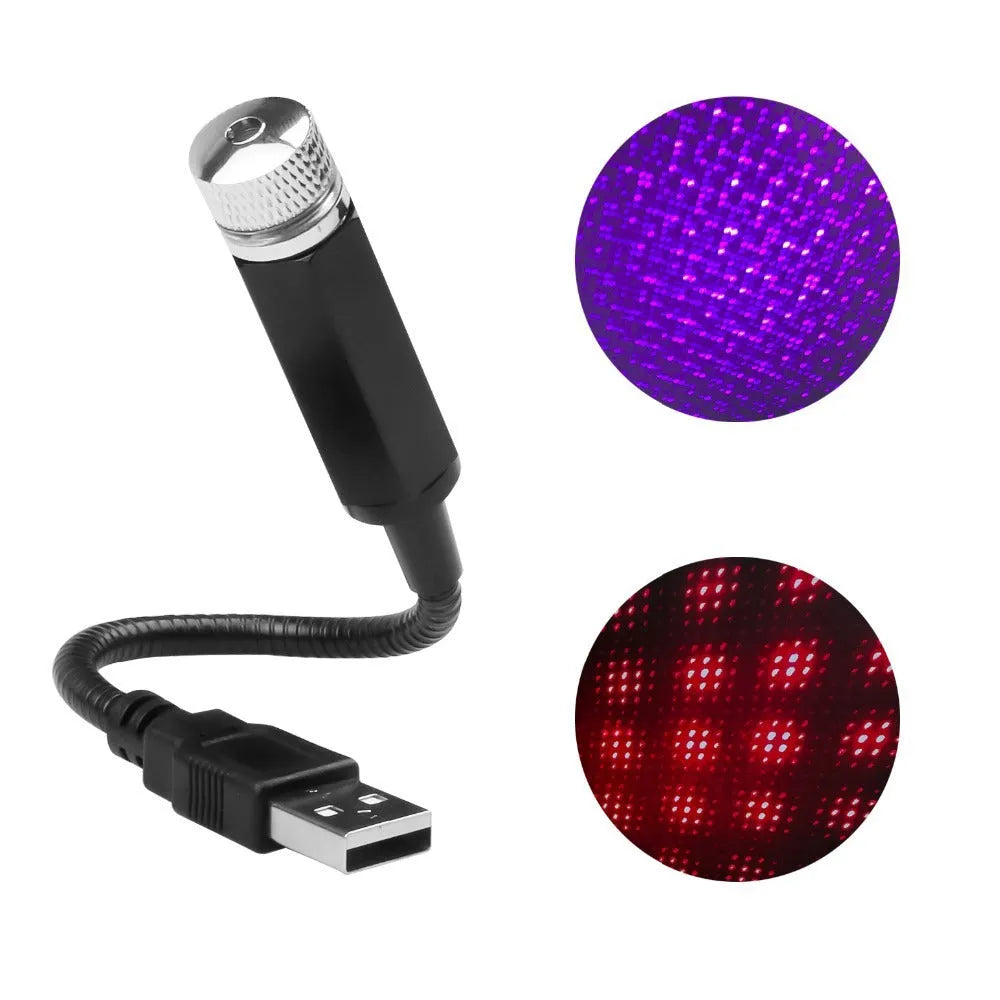 Modified interior decoration car ceiling breathing voice control starlight LED light in three colours