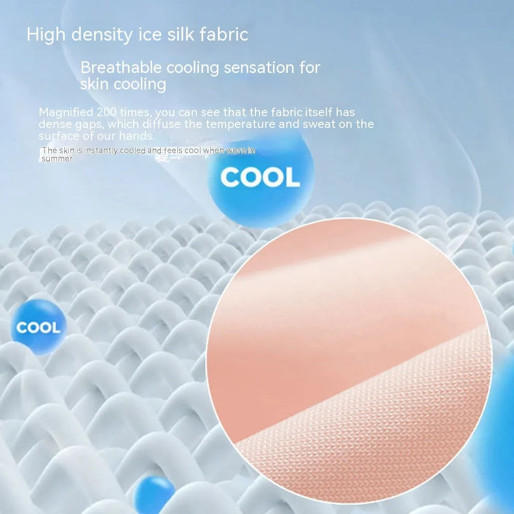 Women's thin ice silk sunscreen gloves with UPF50 UV protection in multiple colour options