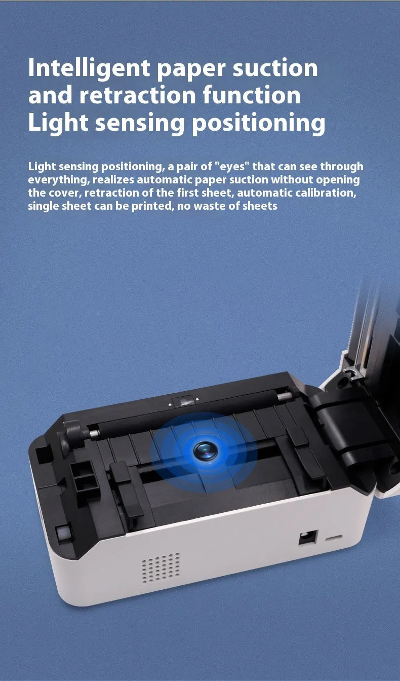 Compact Bluetooth thermal printer for express orders with 149mm width dimensions
