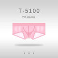 Men's seamless ice silk low waist underwear in light blue colour, showing ultra-thin fabric and minimalist design.