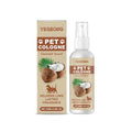 Coconut scented pet deodorisation spray 100ml bottle with natural coconut oil and oat extract for dogs and cats