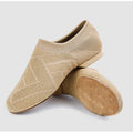 Camel coloured cotton and mesh Latin dance shoes with leather soles for contemporary yoga