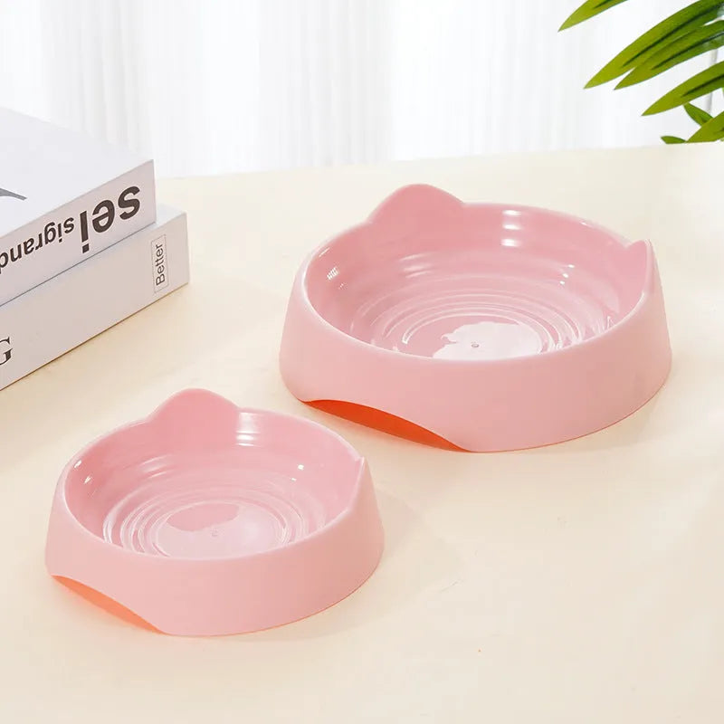 Ceramic dog slow feeder bowl with maze pattern in blue, green, or pink