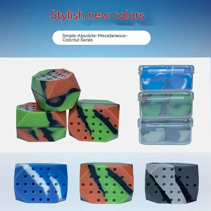Two camouflage pattern facial exercise balls in transparent box for jawline training