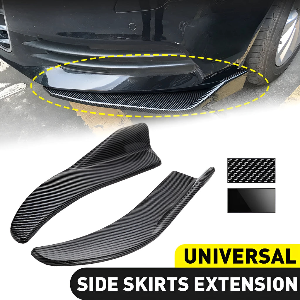 Front and rear black ABS car deflector spoiler for General Motors vehicles, 440mm long