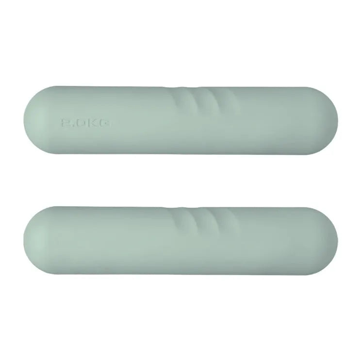 Silicone-edged hand-drawn dumbbell stick in selected colour and weight for non-slip fitness workouts.