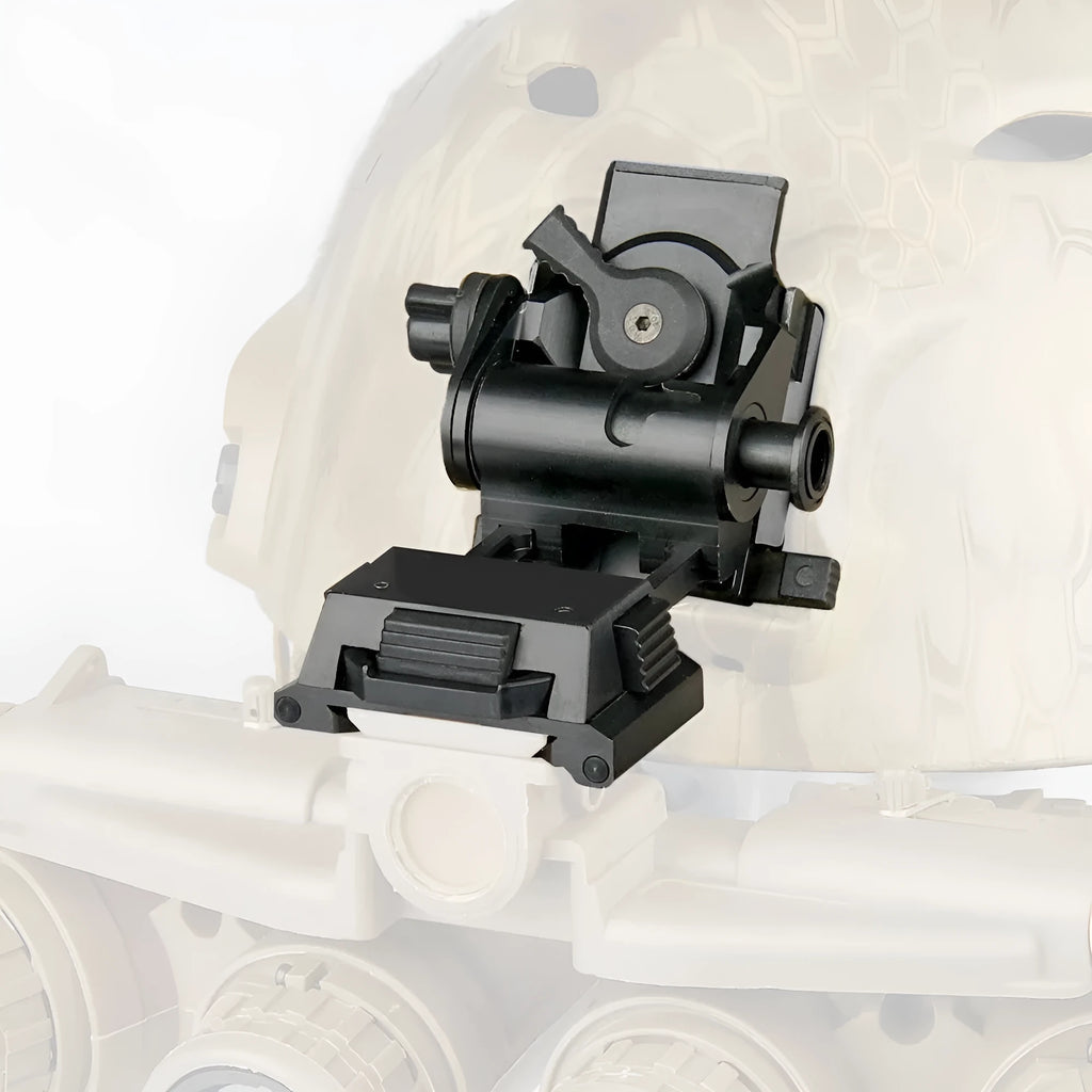 Metal alloy L4 G24 NVG fast helmet mount with breakaway base in dark earth colour