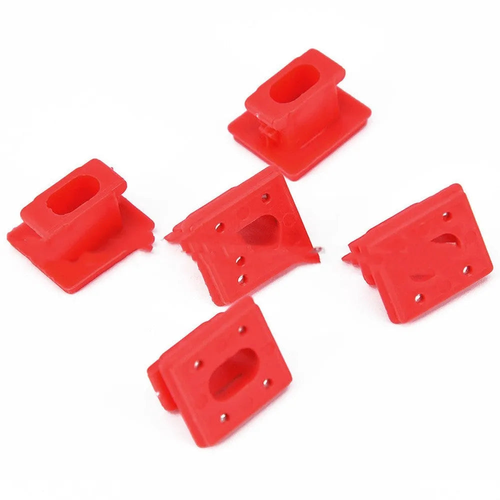 10 black plastic BMW interior door trim panel replacement clips on a white background