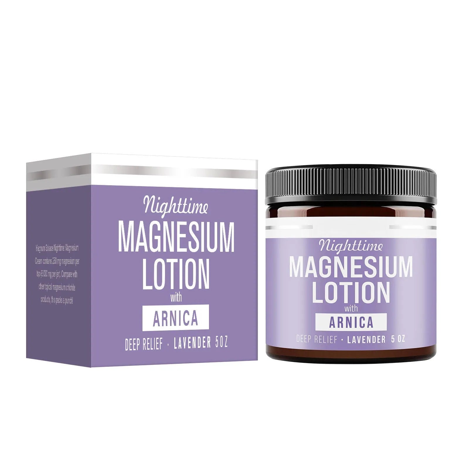 150ml jar of magnesium body butter cream with shea butter and arnica extract.
