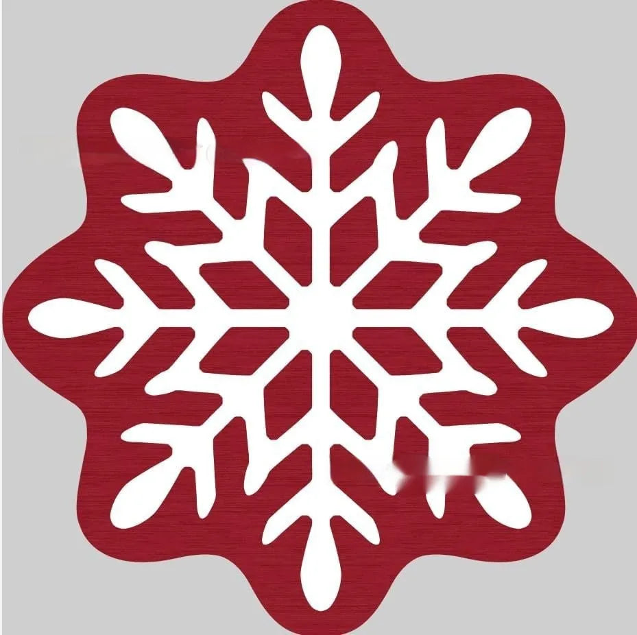 Christmas round carpet with festive printed design on soft polyester fibre, square size option shown.