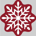 Christmas round carpet with festive printed design on soft polyester fibre, square size option shown.