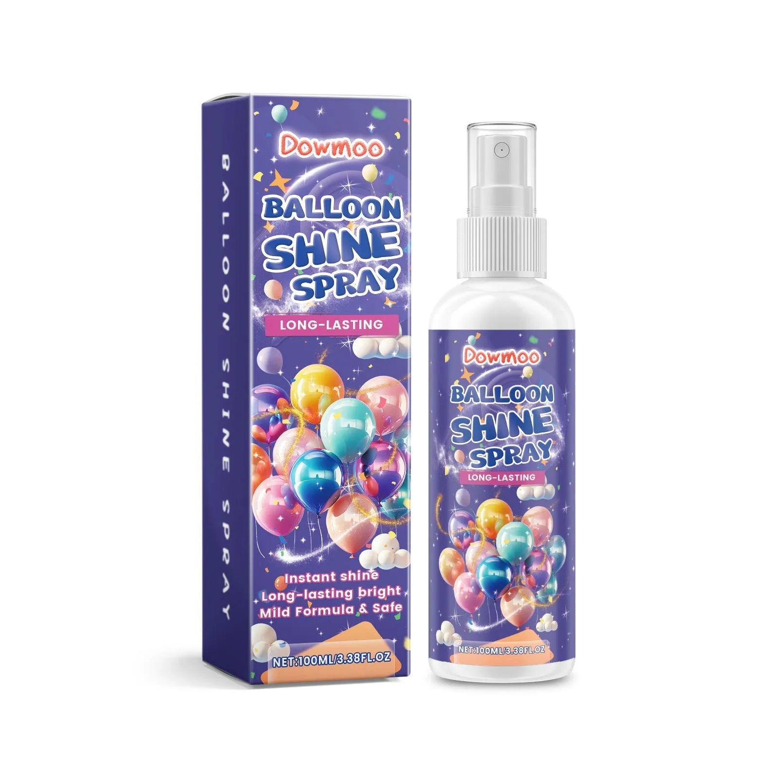 100ml balloon lustre spray canister with spray nozzle for shiny finish on balloon surfaces