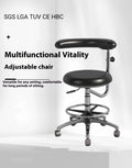 Black leather dental hospital chair lift for patient and dentist use