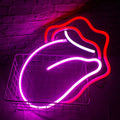 LED neon atmosphere light with flexible silicone strip on transparent base plate, 40x30cm, USB powered