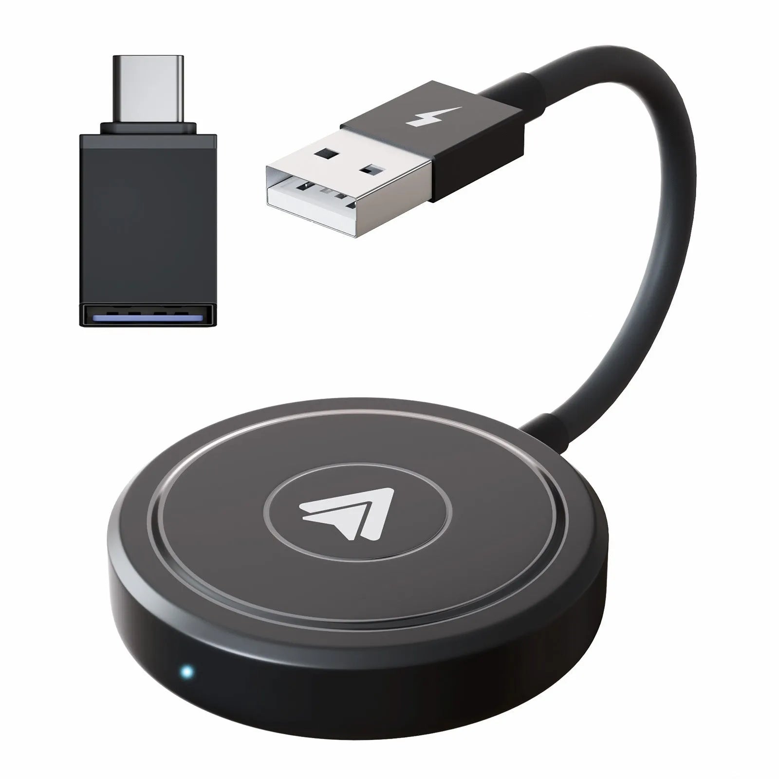 Car wired to wireless Android system adaptor for Android Auto conversion in black and white colour options