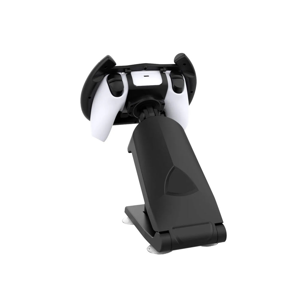 Black ABS plastic steering wheel bracket with suction cup for attaching to smartphone screens