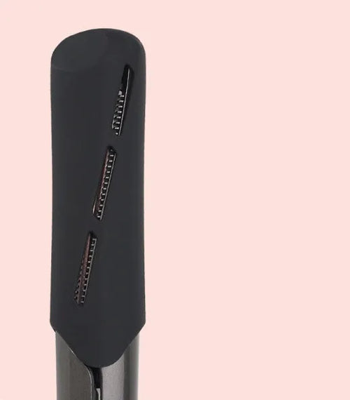 2-in-1 hair straightener and crimper with LCD screen and adjustable temperature dial, black colour, UK plug