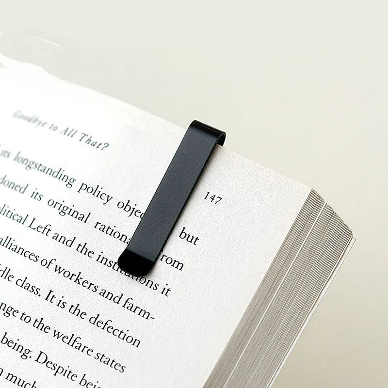 15cm black aluminium ruler with laser-engraved scales and bookmark function