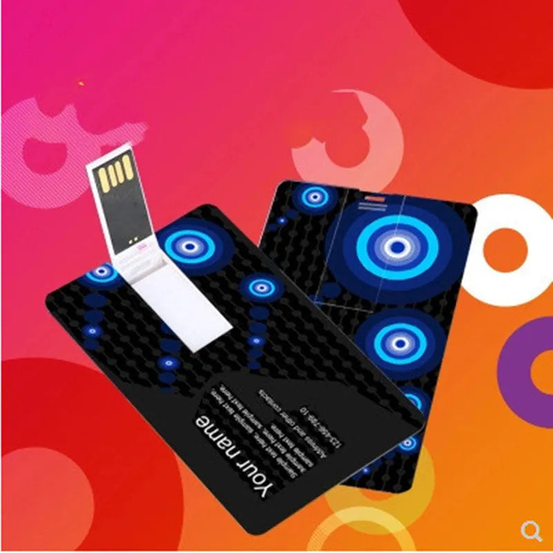Creative gift USB flash drive, business card shape, USB 2.0, plastic shell, 8.5x5.6mm, 10g, capacities 4GB to 256GB