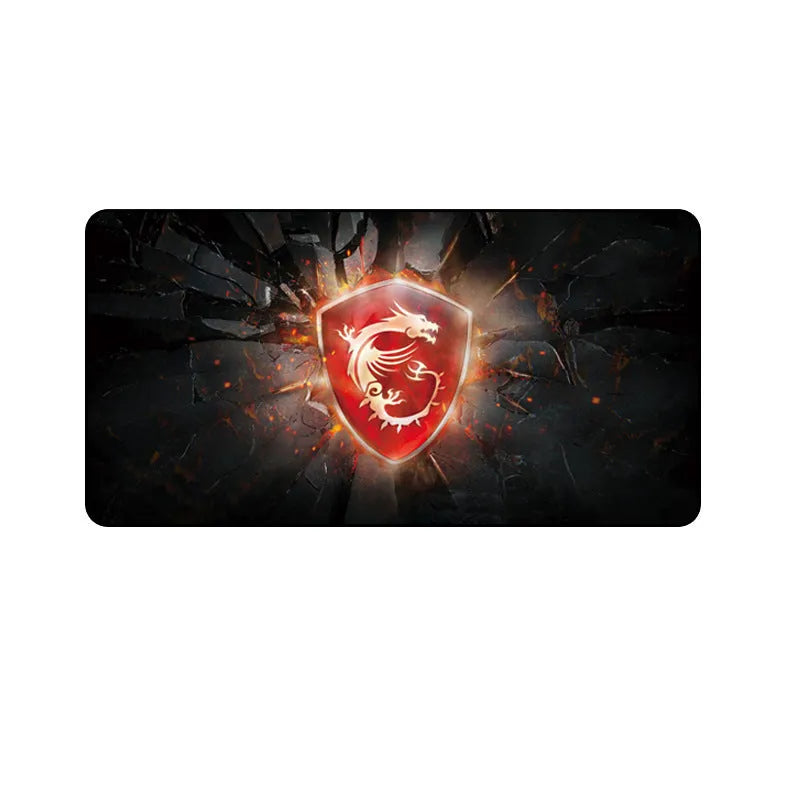 Thicken custom overlocked oversized mouse pad with cloth surface and non-slip rubber base on desk